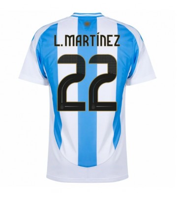 Argentina Lautaro Martinez #22 Primera Equipación Copa America 2024 Manga Corta